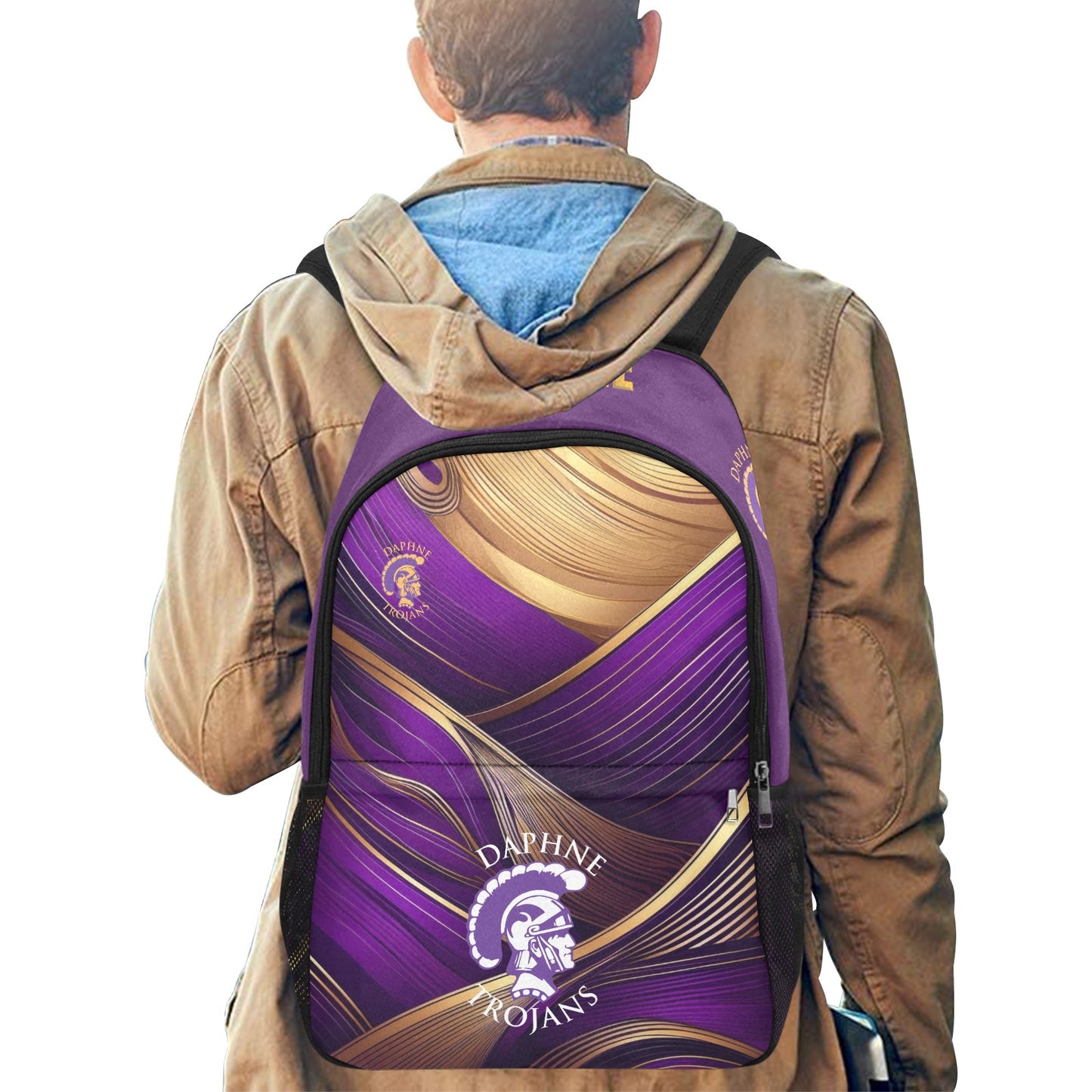 Daphne Fabric Backpack with Side Mesh Pockets (1659)
