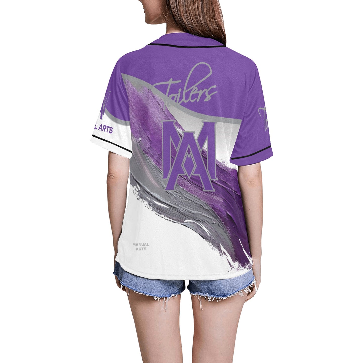 Manual Paint WOMEN'S All Over Print Baseball Jersey(ModelT50)