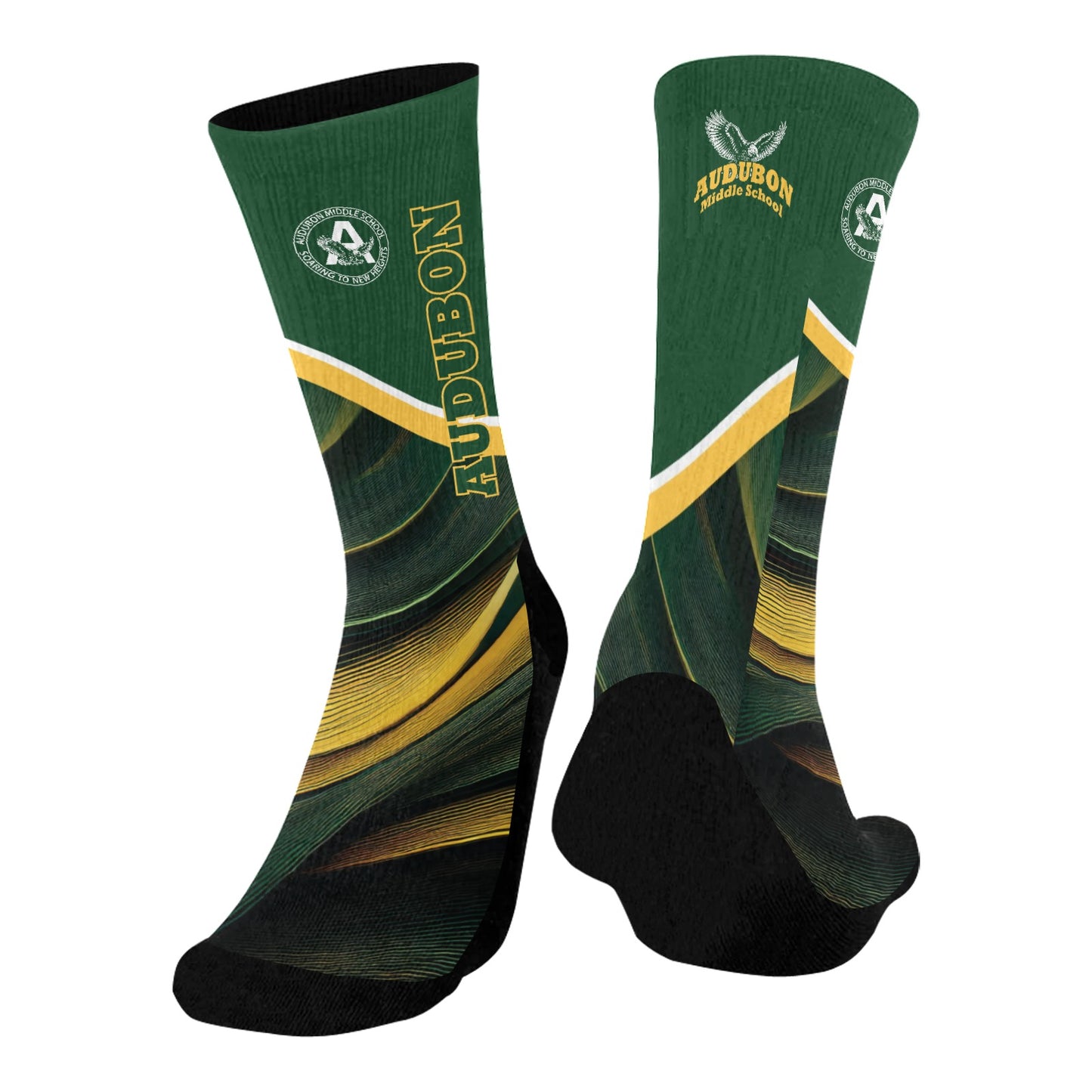 Audubon Mid-Calf Socks (Black Bottom)