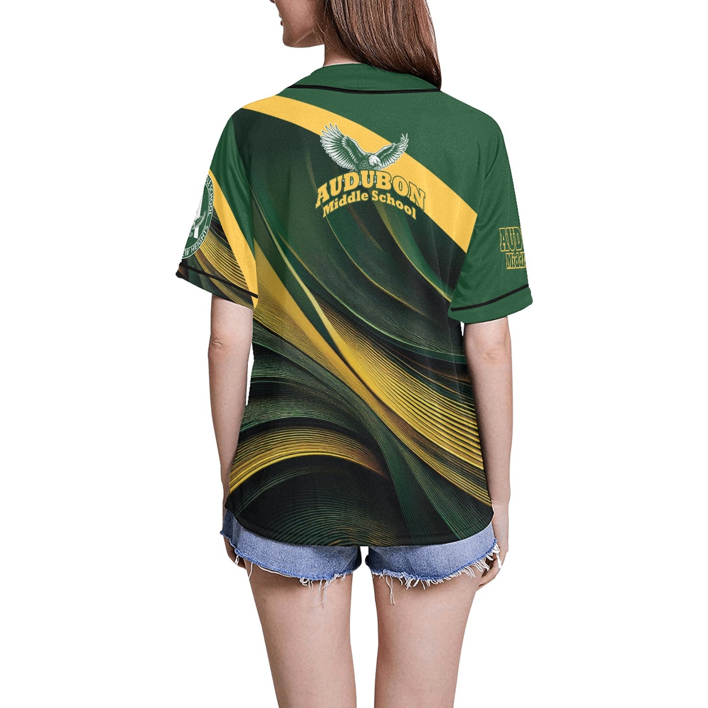 Audubon Adult Women's All Over Print Baseball Jersey(ModelT50)