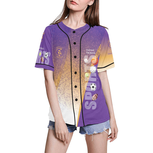 Daphne Splatter WOMEN'S All Over Print Baseball Jersey(ModelT50)