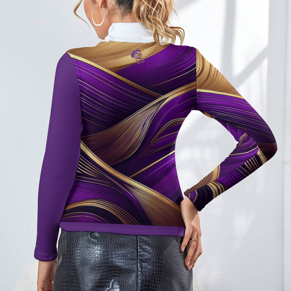 Daphne Women's Long Sleeve Lapel Sweater