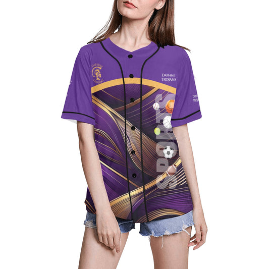 Daphne Lines WOMEN'S All Over Print Baseball Jersey(ModelT50)