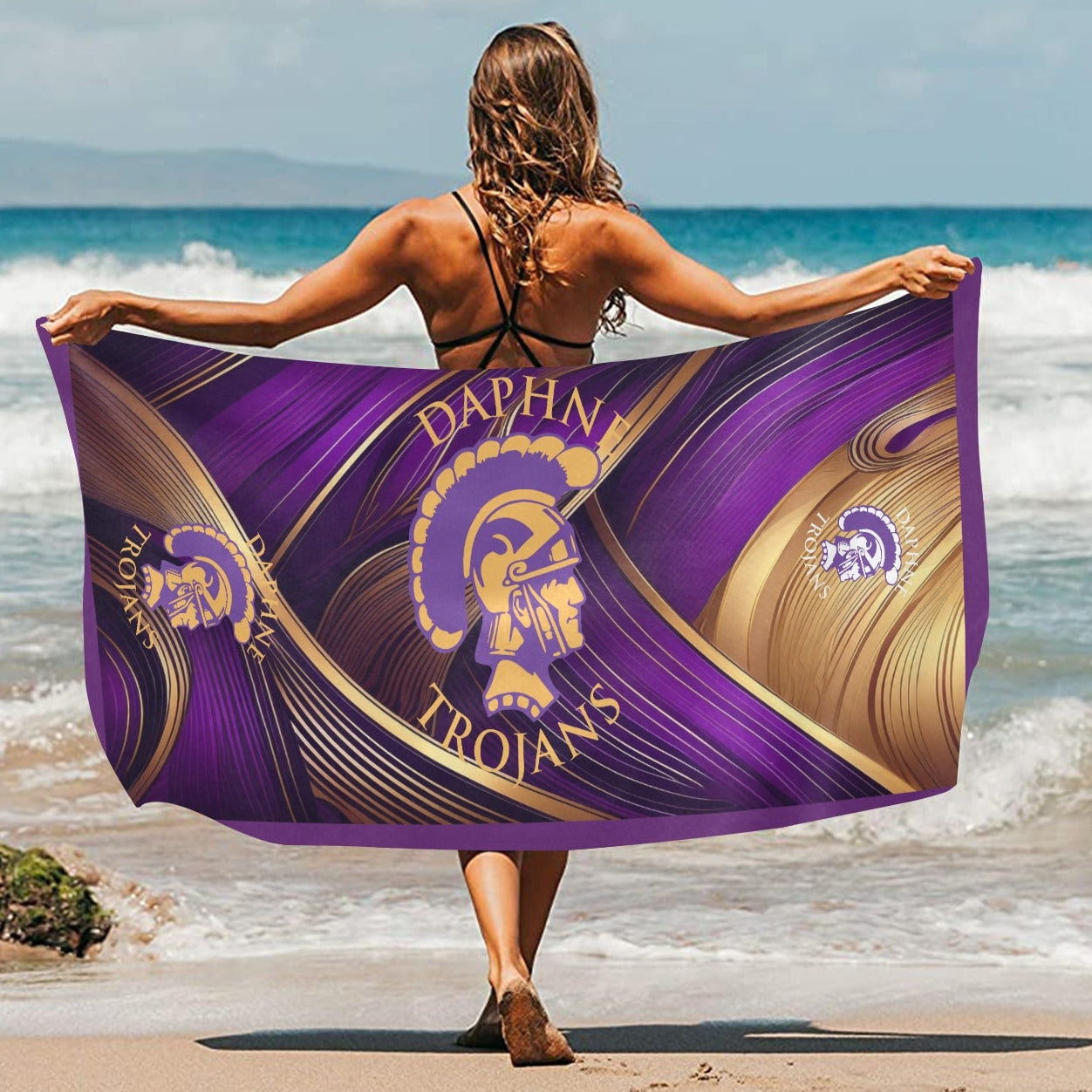 Daphne Beach Towel  Suede 30"x 60"