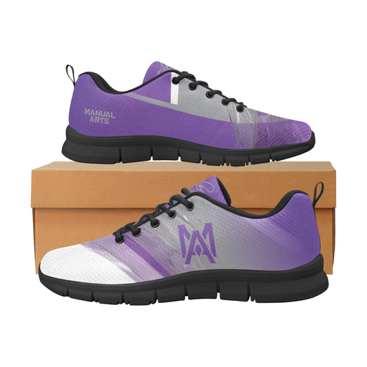 Manual Paint Women's Breathable Sneakers (Model 055)