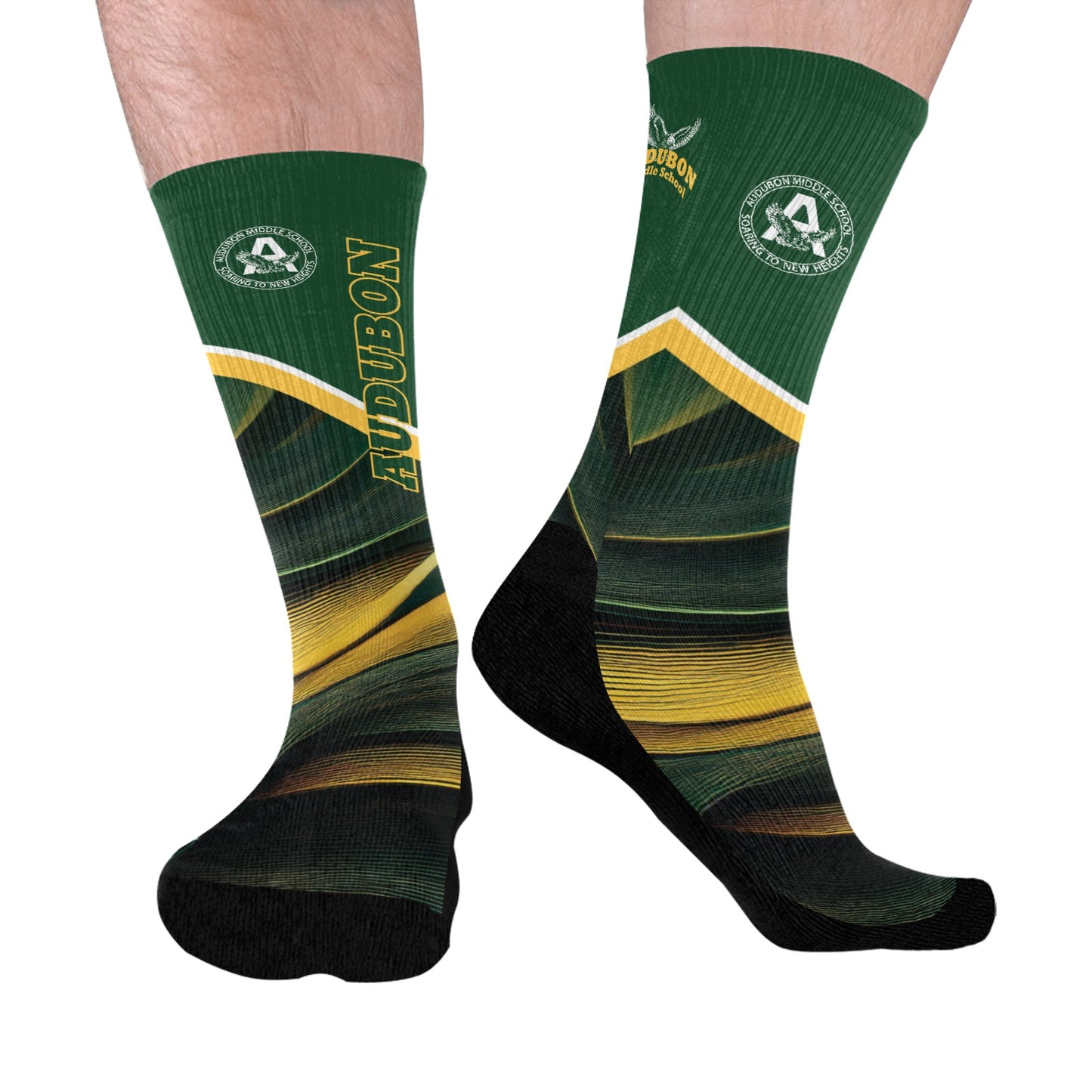 Audubon Mid-Calf Socks (Black Bottom)