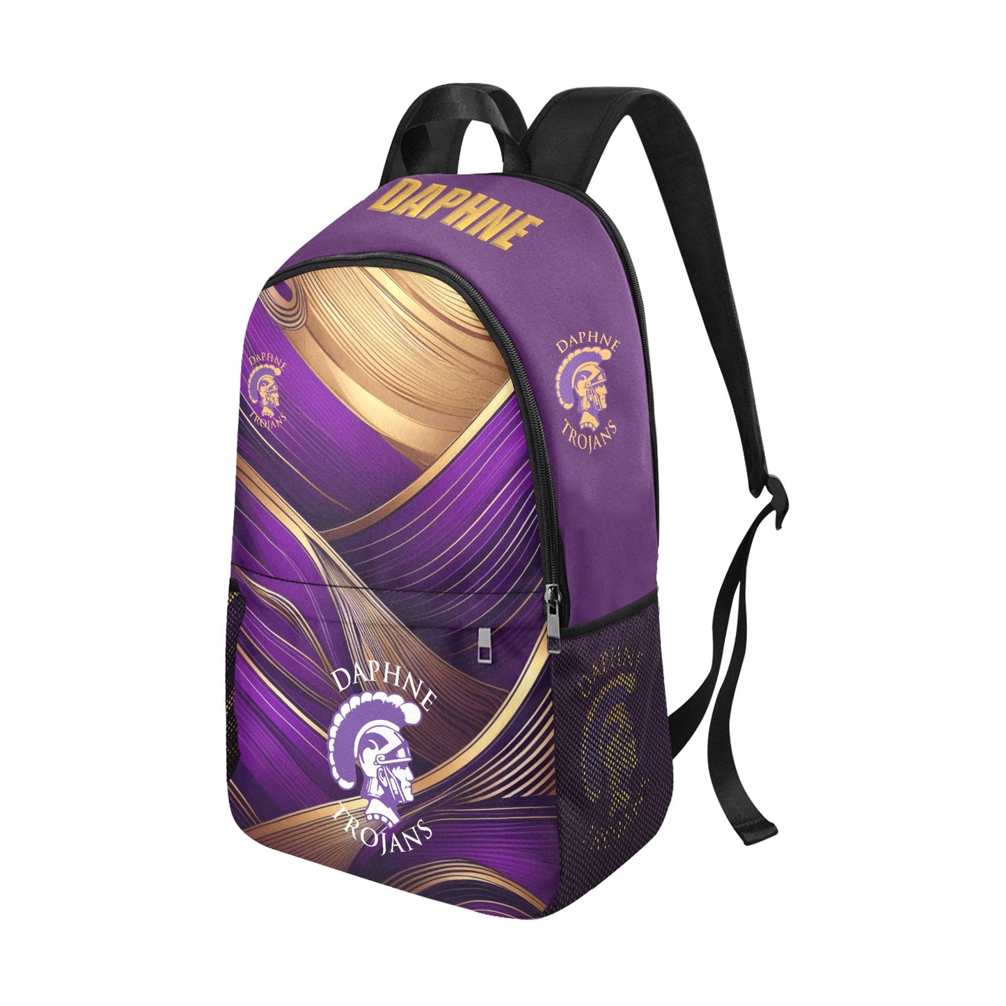 Daphne Fabric Backpack with Side Mesh Pockets (1659)