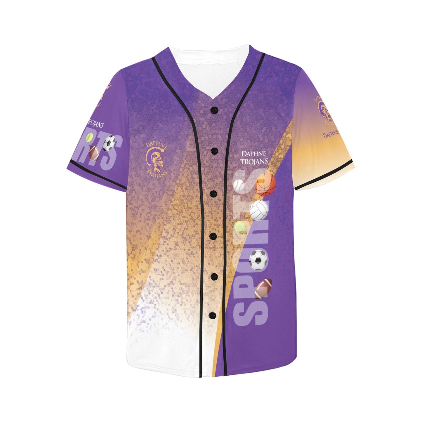 Daphne Splatter WOMEN'S All Over Print Baseball Jersey(ModelT50)