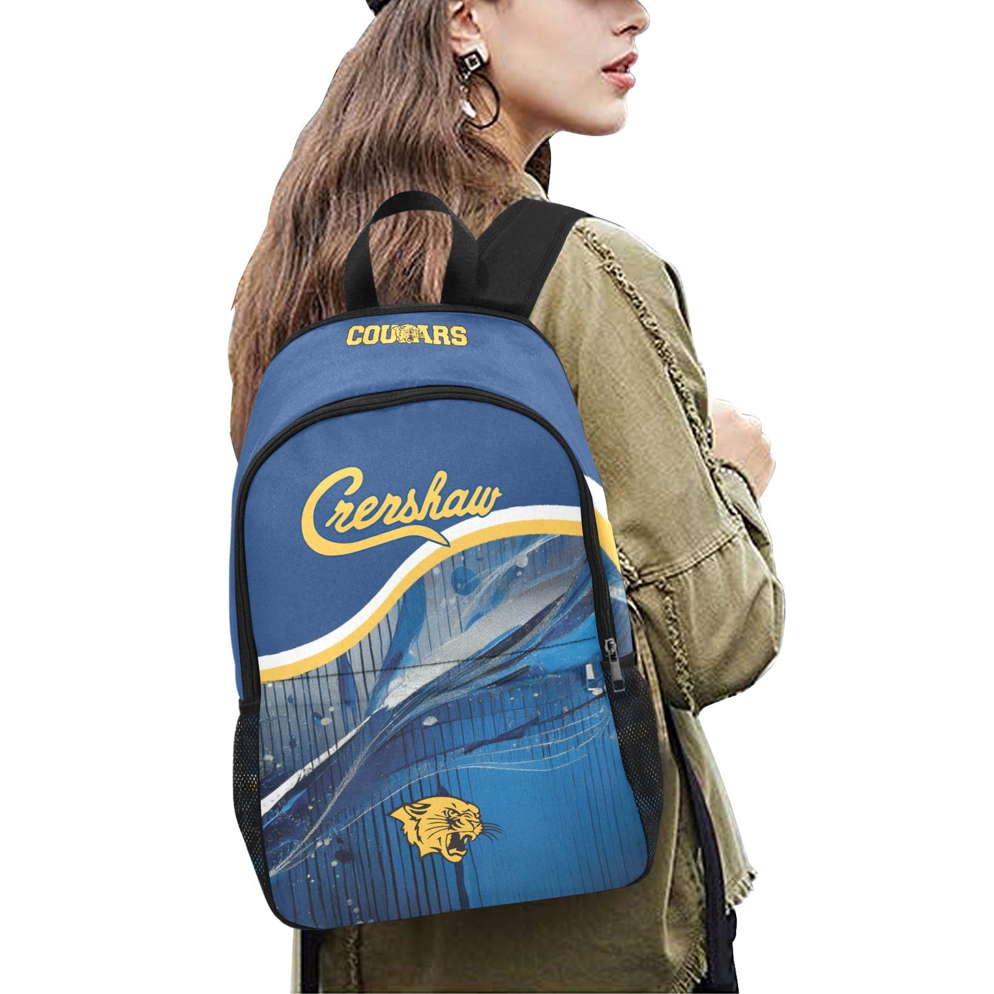 Crenshaw Fabric Backpack with Side Mesh Pockets (1659)