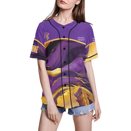 Daphne Wave WOMEN'S All Over Print Baseball Jersey(ModelT50)