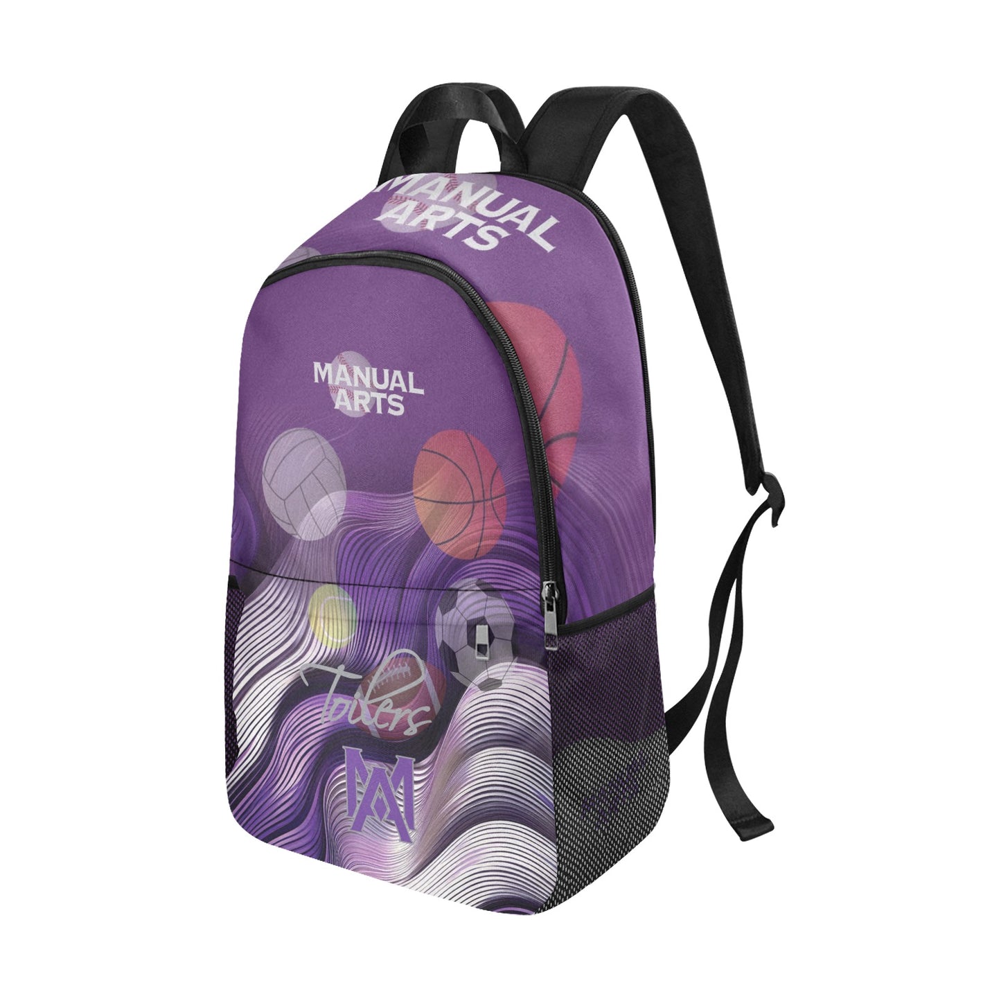 Manual 2 Fabric Backpack with Side Mesh Pockets (1659)
