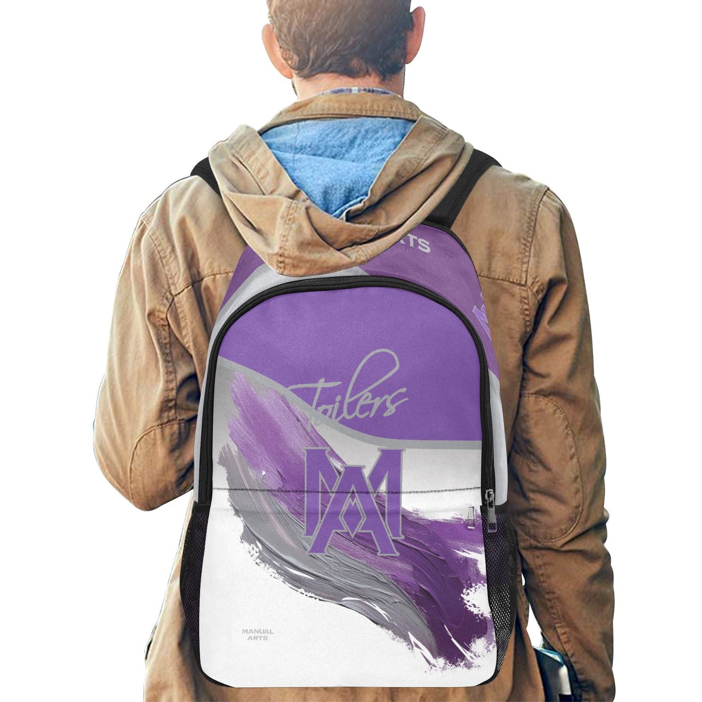 Manual 1 Fabric Backpack with Side Mesh Pockets (1659)