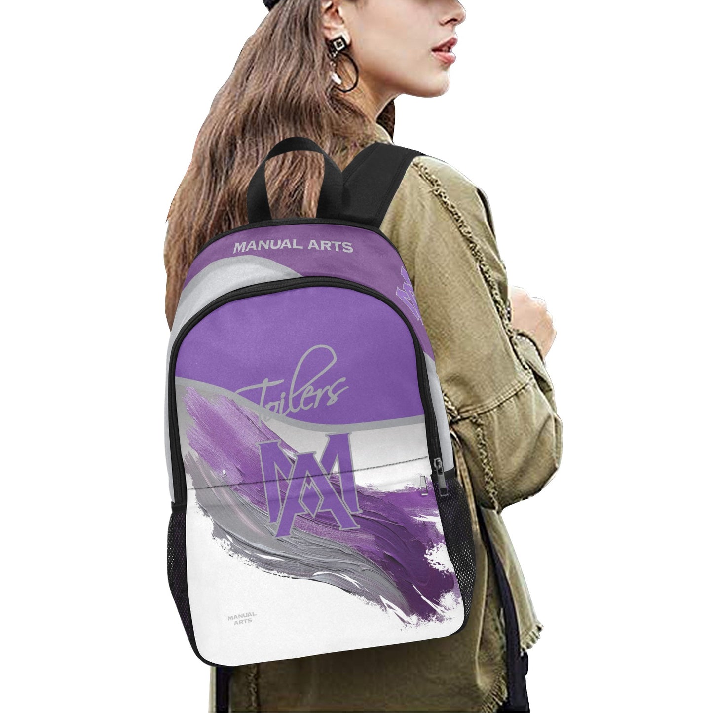 Manual 1 Fabric Backpack with Side Mesh Pockets (1659)